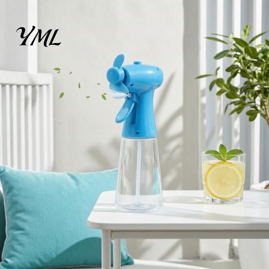 Battery Operated Mist Fan Handheld Spray Fan, Portable Misting with 400ml Water Tank, Summer Personal Cooling for Outdoor Travel Camping Small Tank