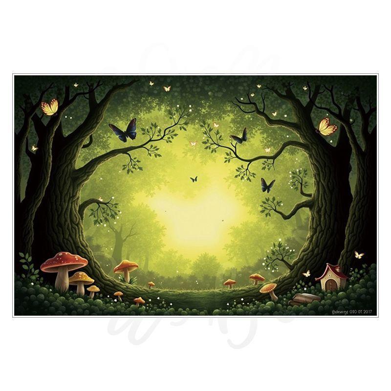 Spring Green Forest Photography Backdrop Fairy Princess Pet Landscaping Photo Backdrop