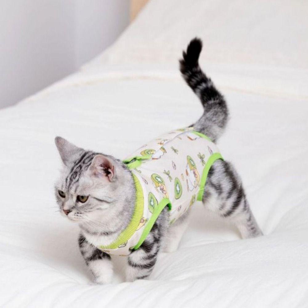 

Anti-Slip Cat Anti-licking Clothing Protective Pet Cat Shirt for Wound Heal S-Style 2