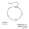 Cazador Tulip Flower Bracelet for Women Kpop Stainless Steel Double Layers Beads Chain Bracelets Jewelry Birthday Gift New