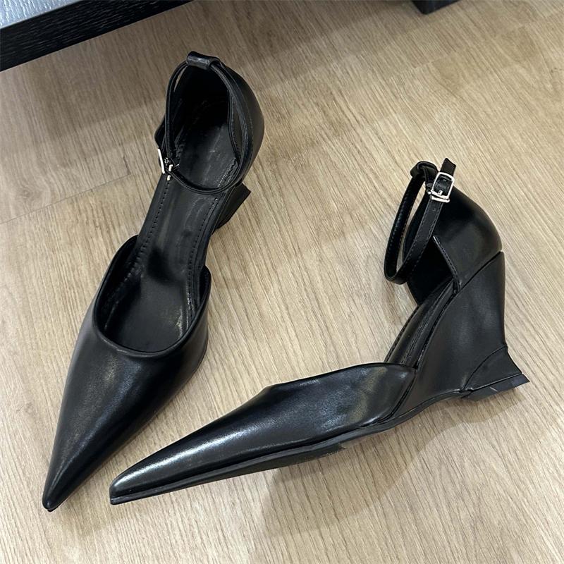 Fashion Eilyken Spring Candy Fashion Pointed Toe Women Pumps Slingback Wedges High Heels Party Prom Mules Shoes Zapatos De Mujer