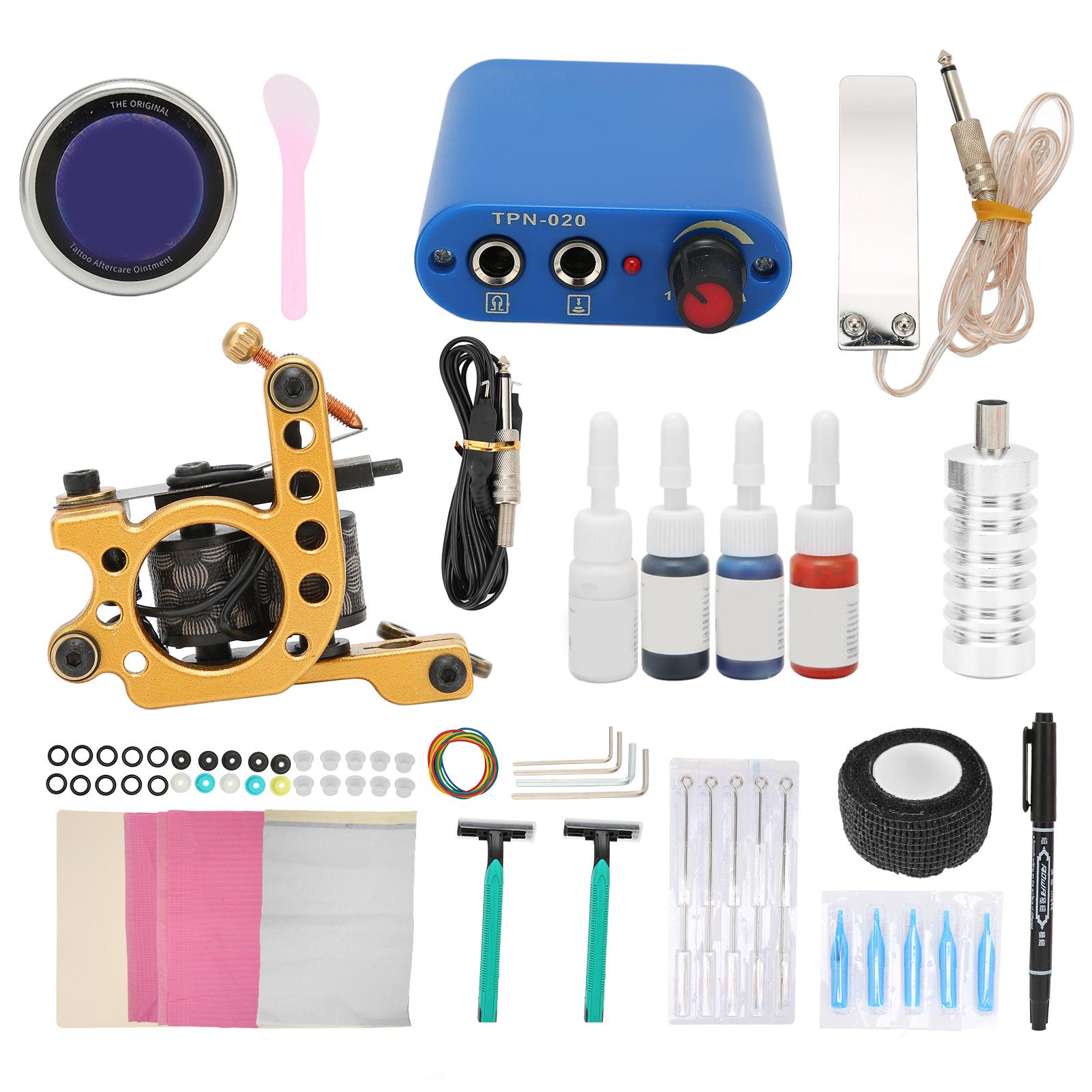 

Профессиональный 10-витковый тату-комбайн с катушкой Мини-блок питания для тату-машинки Полный комплект тату-машинки US Plug