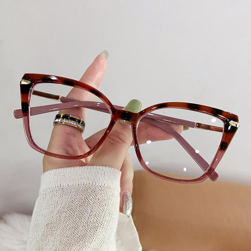 Cat Eye Optical Spectacle Frame Square Large Size Anti Blue Computer Glasses Prescription Glasses Lentes  Mujer
