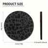 Cow Leopard Print Style 2 Pieces Car Cup Holder Coaster - Anti Slip, 2.8-Inch Made Of Natural Rubber, Washable, Weighing 15 Grams Per Piece