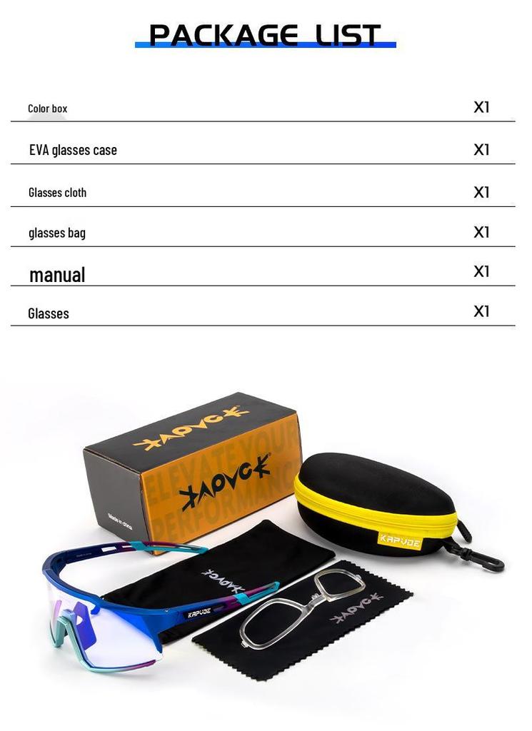 Kapvoe Unisex Color-Changing Cycling Sunglasses – Red-Blue Coated for Mountain & Road Biking