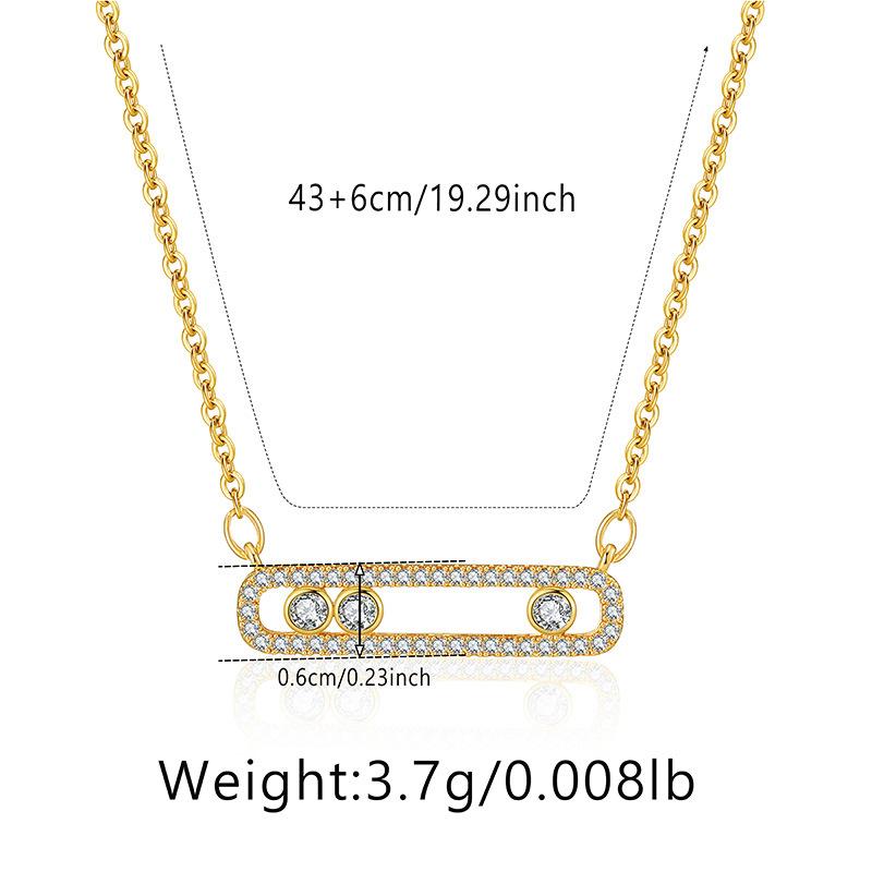 Collier Minimaliste Géométrique en Zirconium Chaîne Plaqué Or 18 Carats Choker Pour Femmes