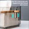 Waterproof Transparent Tissue Box Adjustable Facial Tissue Holder  Home Living Room