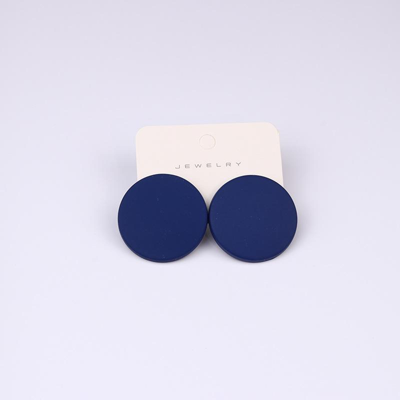 Pinkdudu Candy Color Round Acrylic Stud Earrings Color Sprayed Earrings Cute Simple Casual Earrings PD2232