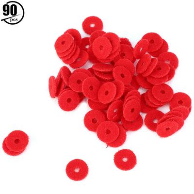 90Pcs Klavier Ring Dichtungen Weiche Wolle Kleine Rote Tuning Werkzeug Zubehör 1mm Dicke