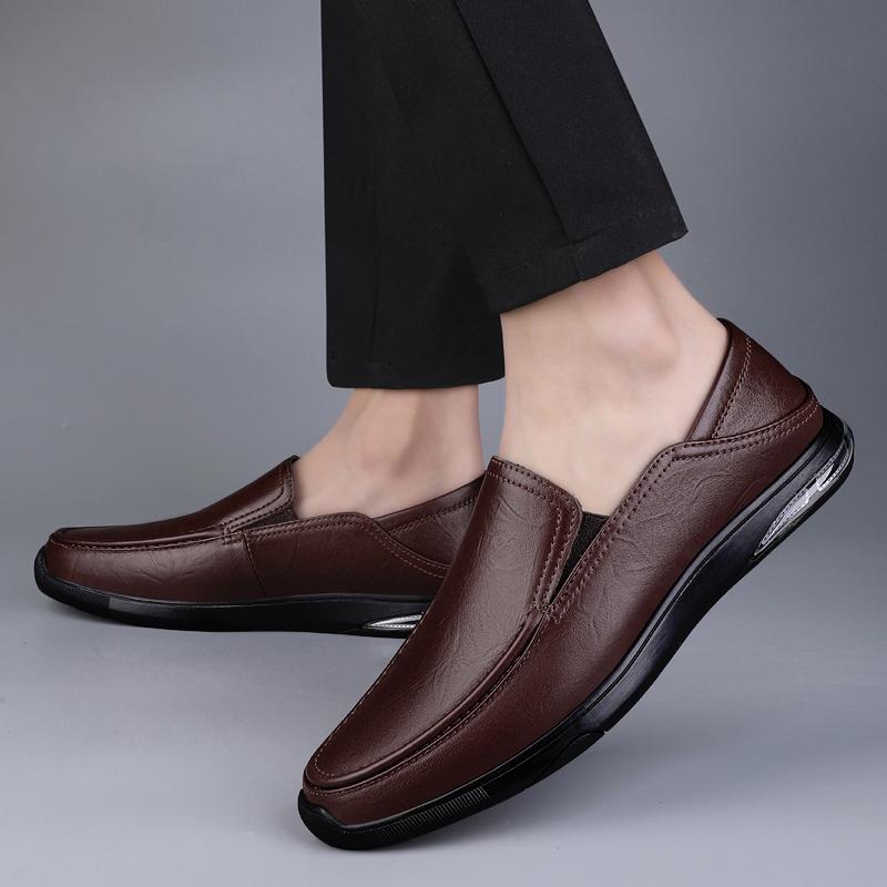Fashion Male Comfortable Wedding Dress Shoes Fashion Mens Casual Sneakers Men Genuine Leather Fashion Driving Shoes Mens Slip On Shoes