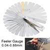 32 Blades Feeler Gauge Metric Gap Filler Gauge 0.04-0.88mm Stainless Steel High Precision Thickness Gauge Measurement Tool