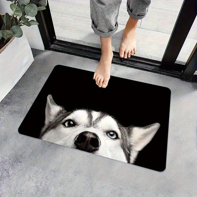 1pc Non-slip Realistic Siberian Husky Floor Mat - Anti-skid Mat for Living Room, Bedroom, Office