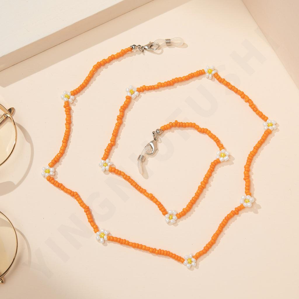 Small fresh chain glass small flower neck glasses rope glasses chain women's glasses dual-purpose anti-lost chain