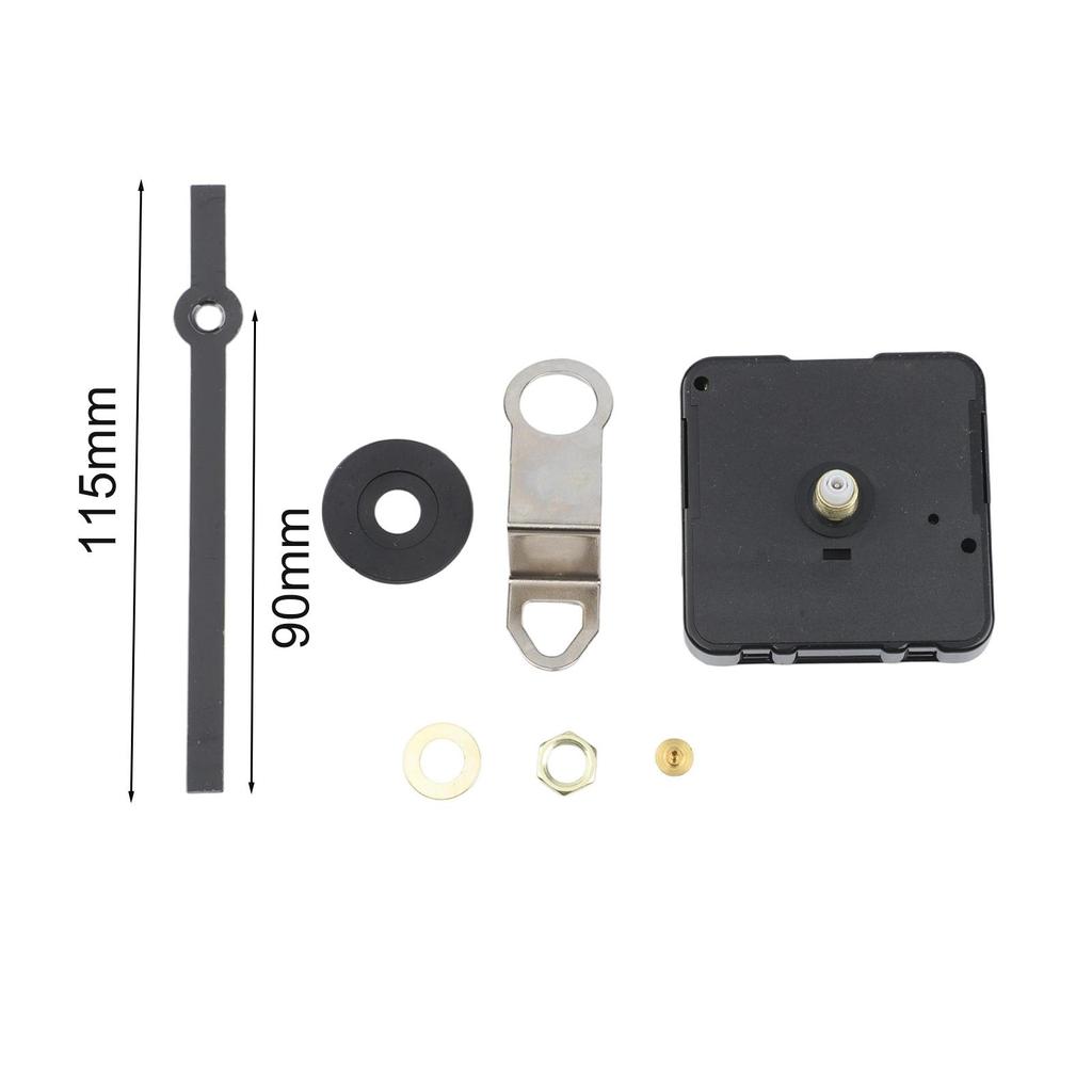 Clock Movement Mechanism Motor Quartz Design with Metal Hanger and Full Fittings Set for Clocks Up To 9mm Face Thickness