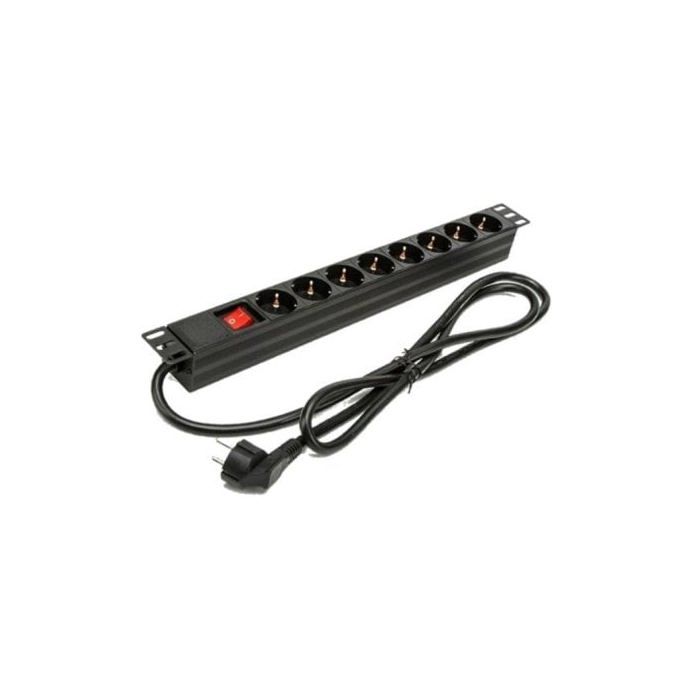 Phasak BNS 1518 Regleta Rack 19U con Protección 8 Tomas