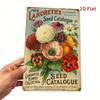 Vintage Flower Metal Sign 7.8x11.8in - Landreth 1909 Seed Catalog Design, Handmade Art for Kitchen/Bedroom/Garden/Office, Unique