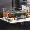 Heimgebrauch Kleiner Fischtank Verdickt Hochtransparent PC Ökologischer Fischtank Goldfischtank Sauerstoffzufuhr Explosionsgeschützt Aquarium