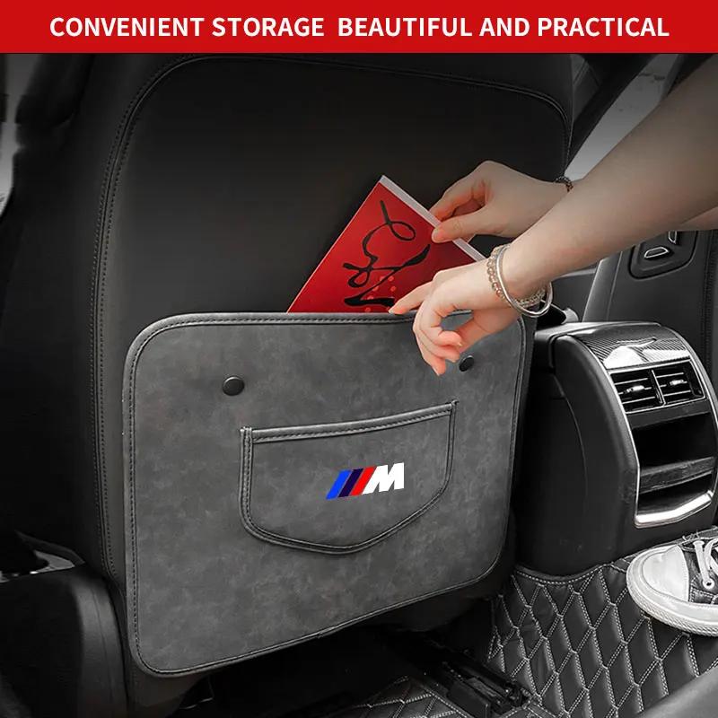 New PU Leather Car Anti-Kick Mats Auto Seat Back Protector Cover For BMW M E36 E46 E90 E60 F10 F30 E39 F20 E87 E92 G30 X5 E70 X1
