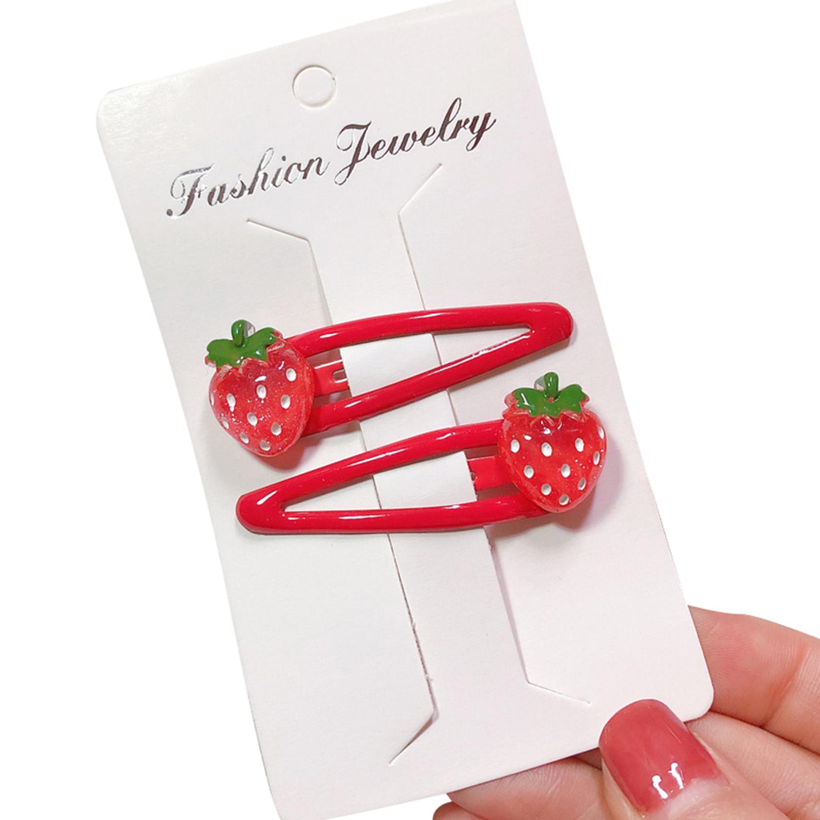 

Детская заколка для волос Клубника Перламутровая 3D Инкрустированная бриллиантами Заколка/ободок для волос Клубника Прекрасный аксессуар для волос маленькой девочки