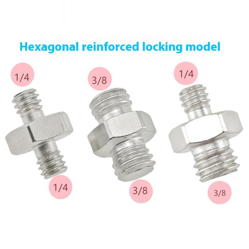 1/4 Inch Male To 1/4 3/8 Inch Male Camera Screw Mount Adapter Tripod Screw Adapter Thread For Camera Tripod Monopod Ring Light