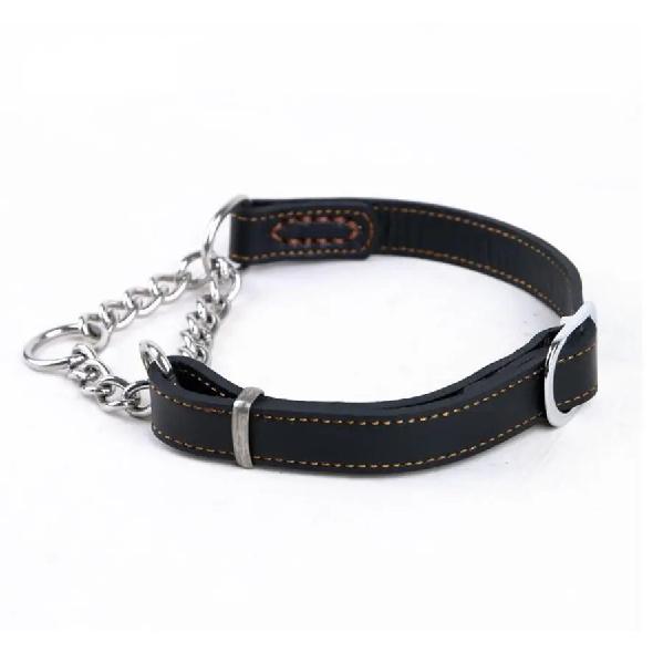 Pet Dog Genuine Leather Collar Cow Leather Dog Martinggale Collars For Medium Large Breeds Pitbull Mastiff Boxer Bully 2.0/2.5cm