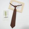 Lazy Small Necktie Black Wine Red Solid Dark Blue Korean Women Sweet Basic Style School Uniform Classic Ties