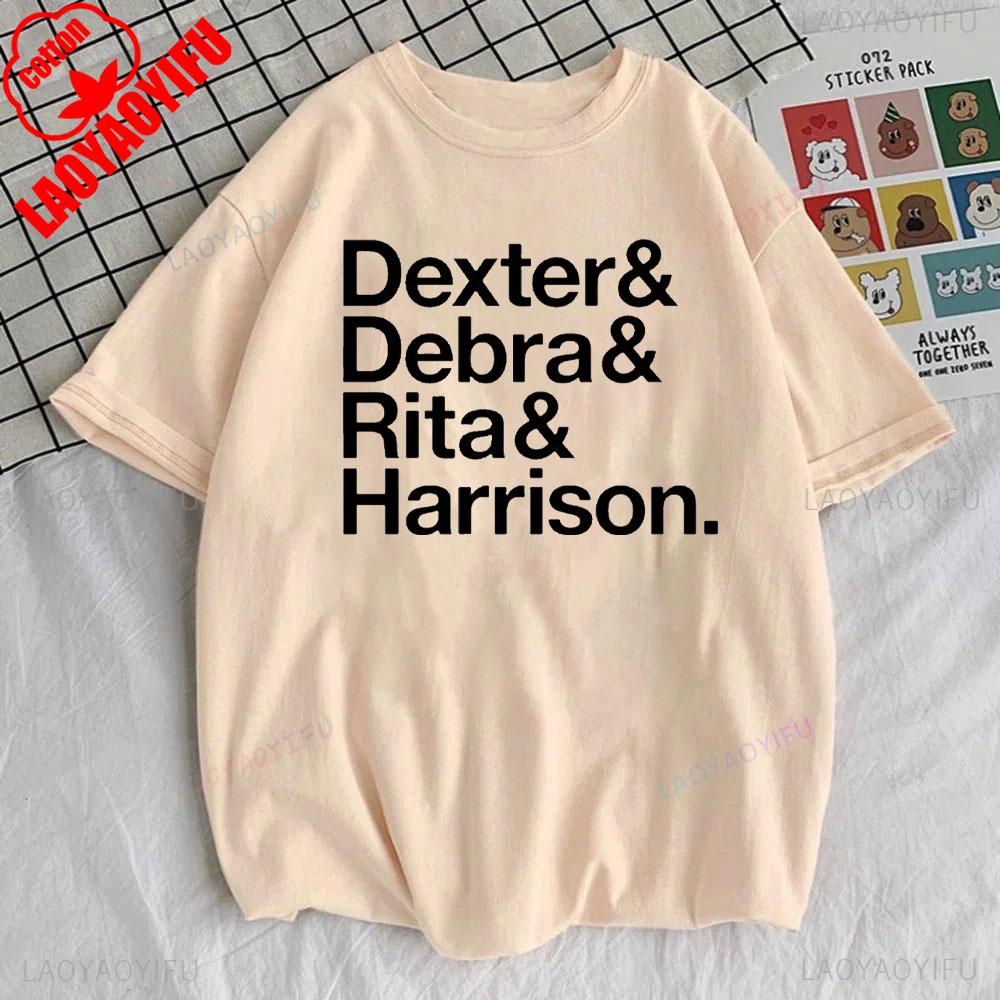 Tričko Tv Play Dexter Morgan Rita Bennett Debra Morgan Pánské Dámské Krátký Rukáv Oblečení Vintage Ležérní Bavlna Volná Trička