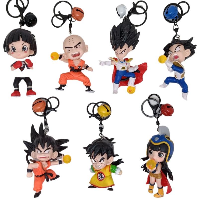 1PC Random Color Dragon Ball PVC Action Figure Keychain Goku Vegeta Frieza Cell