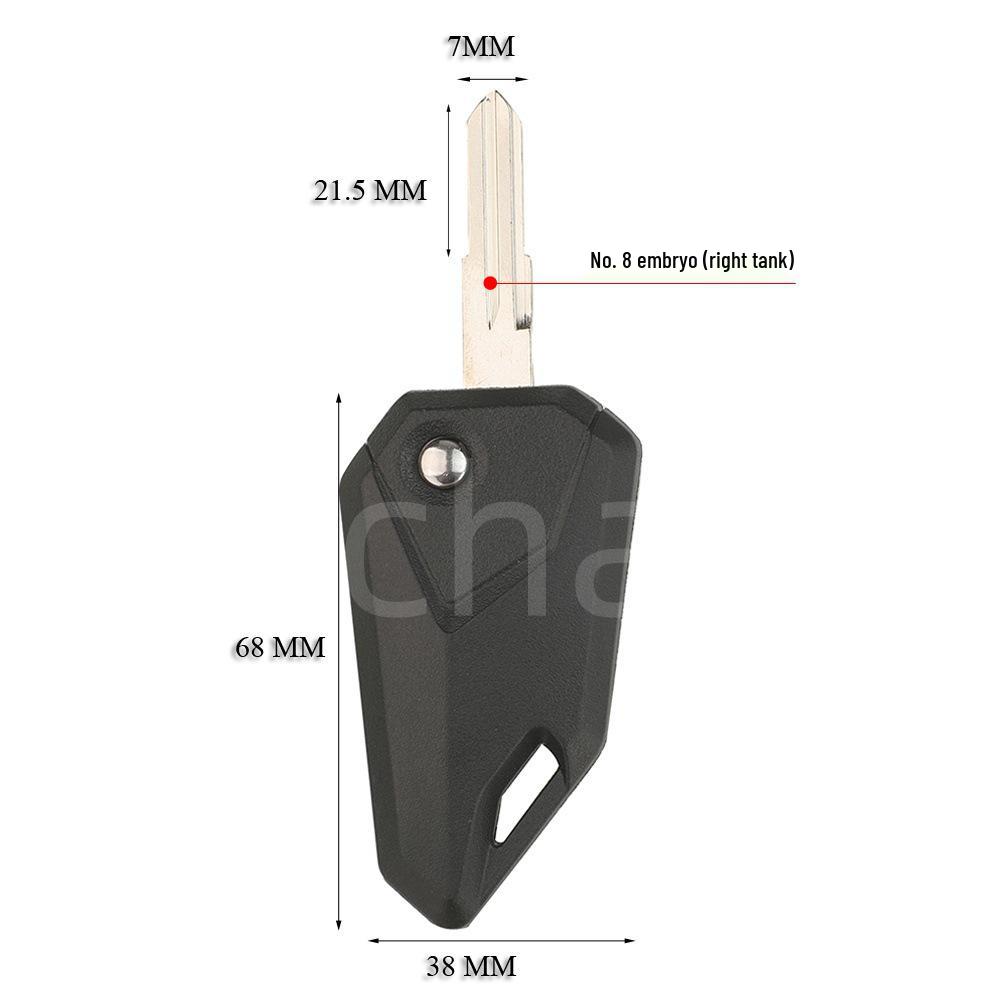 Outer Key Shell for Folding Keys: Ideal for Modifying Older Honda, Yamaha, Suzuki Motorcycles