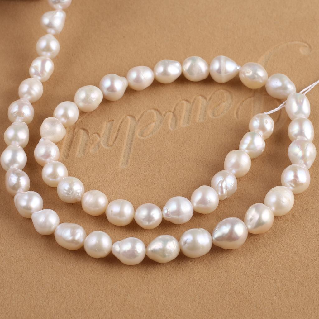 1String, Fashion Women's Natural Freshwater Pearls, 8-9 Mm, Drop Shape Pearl Beads for DIY Necklaces, Bracelets Accessories, Jewelry Making 36cm