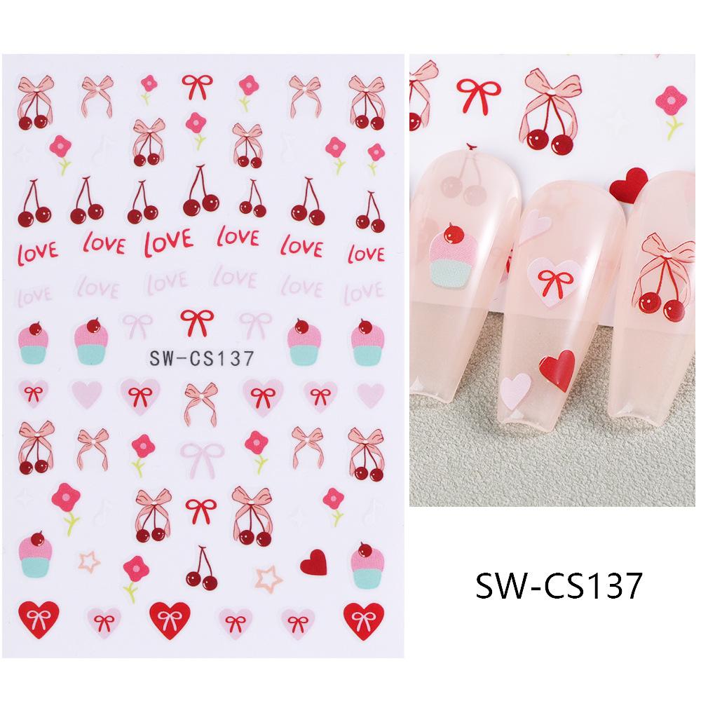 3D Nail Stickers Butterfly Nail Art Decals Floral Sliders Manicure Decoration Stickers