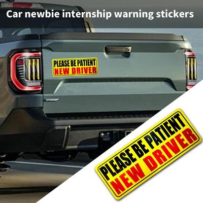 Student Driver Car Magnet Rookie Driver Bumper Decal 9x4 Inches Removable New Drivers Sticker Safety Warning Magnetic Reflective
