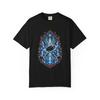 Rink Ruin Stained Glass Sports T-Shirt Black Front Print Comfort Colors 1717