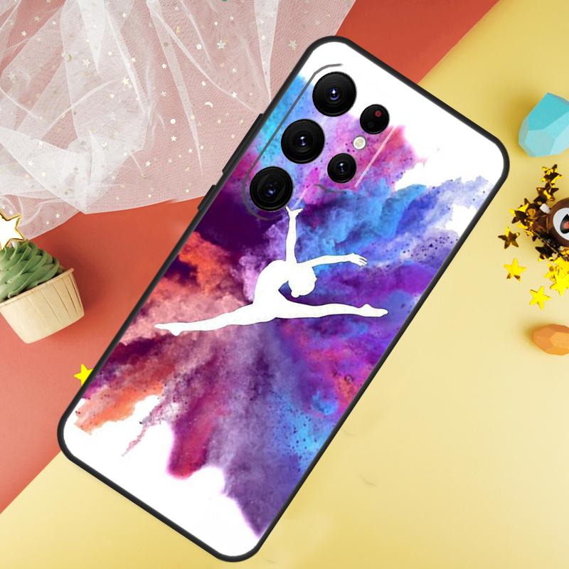 Gymnastics Oil Painting Phone Case For Samsung Galaxy S25 S26 Ultra S21 S20 S22 S23 Ultra S10 Plus S24 FE Cover Coque