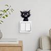 Luminous Light Switch Decals, Glow in The Dark Cute Cat Switch Sticker, Cartoon Animal PVC Wall Art Mural for for Bedroom Living Room