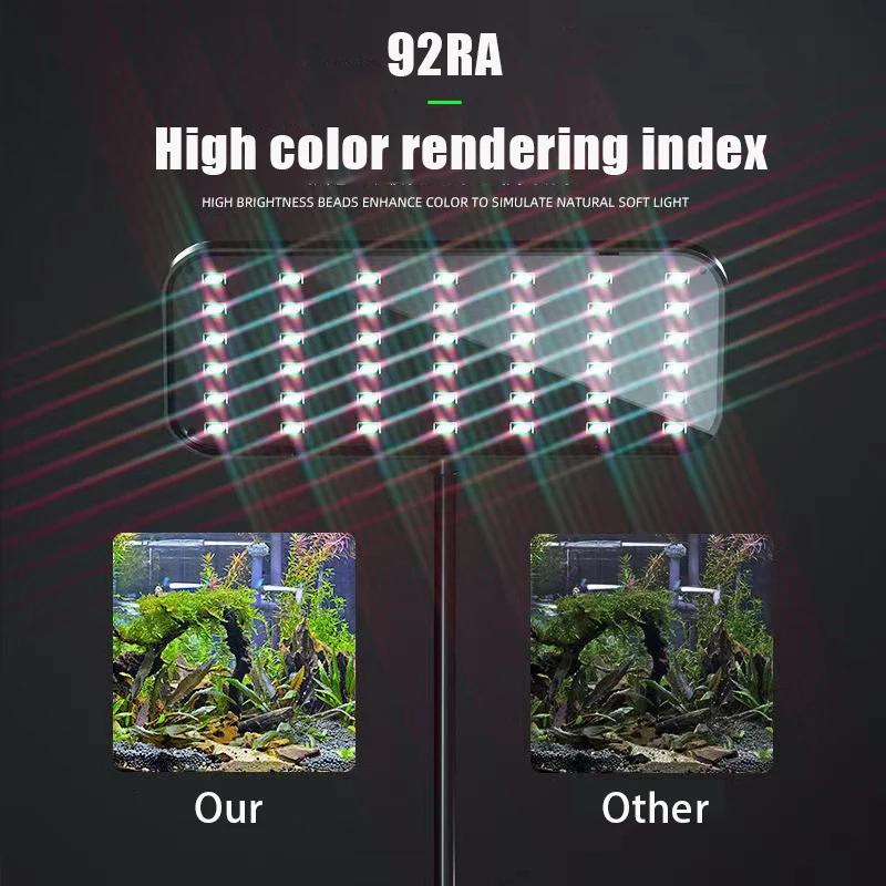 220V LED Aquarium Light Lighting Plants Grow Light Full Spectrum Water Grass Alto Brilho Fish Tank À Prova D'Água Clip-on Lamp