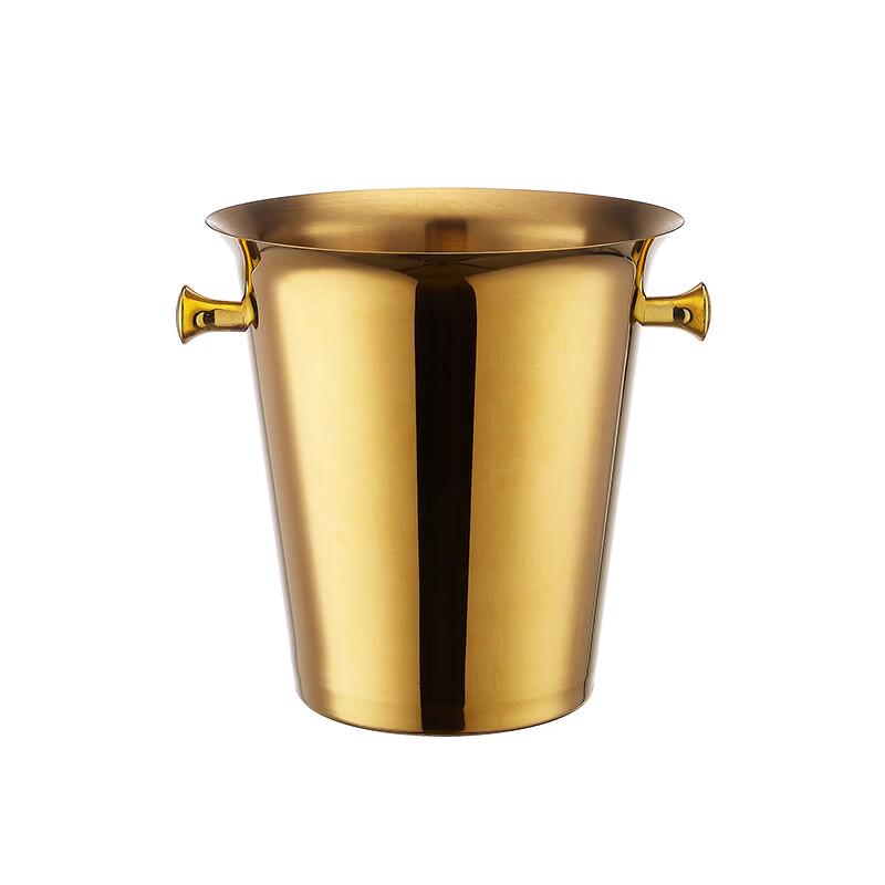 ZISIZ Luxury Hammered Champagne Ice Bucket