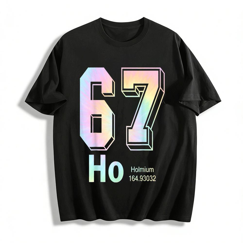 

Holmium Element 67 Ho Periodic Table Tie Dye Style Graphic Tee Pure cotton T-shirt XXS