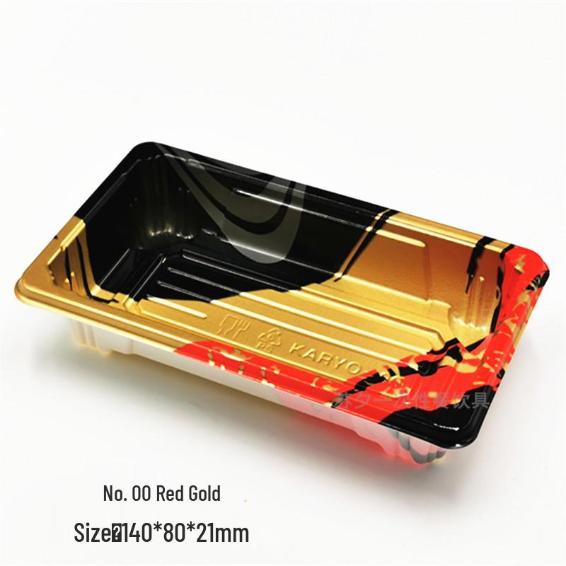 Sushi Box Set: No. 0 Disposable Plastic High Lid Tray for Japanese Takeaway - Available in 2, 3, or 4-piece Gunkan, 50 Sets