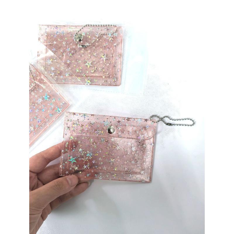 1Pc Transparent ID Credit Card Organizer Bag Waterproof Keys Coin Purse Earphone Cable Storage Bag Mini Wallet Organizer Case