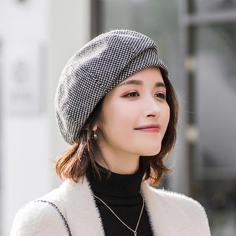 Winter Women's Fashion Beret Cap Elegant Beret for Female Cotton Wool Hats Cap