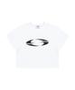 Oval Logo Crop T-Shirts [White]