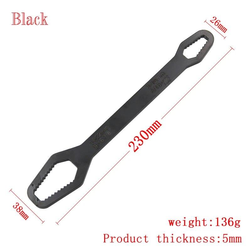 

Длинный двухсторонний торцевой ключ толщиной 5 мм, шестигранный двухсторонний твердый ключ 8-22 мм для затягивания винтов и гаек разного диаметра, инструмент 8-22mm
