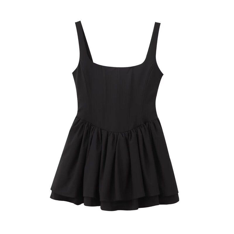 Fashion Style 2024 Autumn New Women's Clothing Easiest for Match Corset Sleeveless Strap Short Dress 3067237