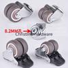 4Pcs/Set 2” Heavy Duty Swivel Stem Rubber Caster Wheels M12 X 25mm Locking Casters Replacement Casters for Furniture