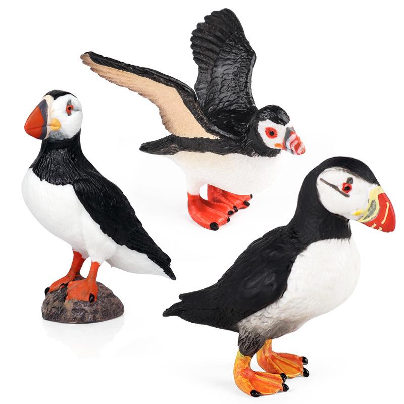 Arctic Puffin Wild Bird Model Toy for Children's Education and Decor