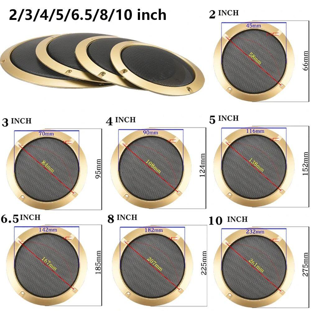 1Pcs 2/3/4/5/6.5/8/10 inch Speaker Net Cover High-grade Metal Iron Wire Grilles Speakers Plastic Frame Enclosure Decorative Mesh
