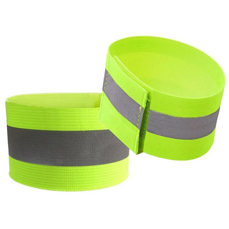 New 2Pcs Safety Reflective Arm Band Belt Strap for Outdoor Night Running Cycling