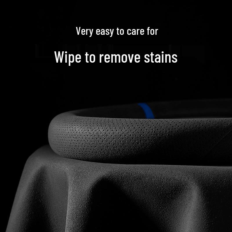 Suede Steering Wheel Cover for 20 Lynk & Co Models (03+, 03, 02, 05, 06) & Genuine Leather Cover for 2021 Model 01