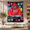 Gorilla Tag cartoon Tapestry, Personalized Custom Text, Wall Hanging Tapestry For Living Room Home Wall Decor